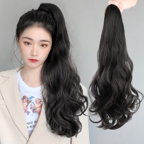 Pony-tailed wig female long hair grab clip high ponytail braid natural Net red strap type long curly hair simulation fake ponytail summer