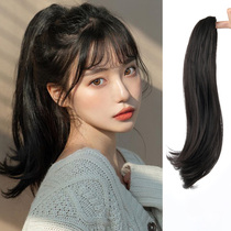 Wig female hair ponytail Net red grab clip curly hair short big wave high ponytail strap natural long hair