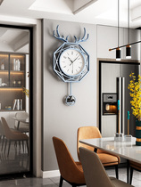 Creative modern simple wall clock clock time clock clock meal living room Nordic Wall atmospheric fashion Home personality light luxury Net Red