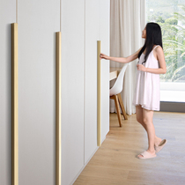Light extravagant cabinet modern minimalist golden cabinet door handle Nordic minimalist bronze color wardrobe drawer black cupboard handle
