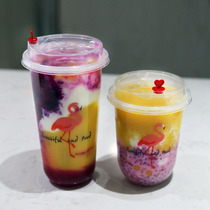 95 caliber stolen fruit tea Net red dirty u-shaped milk tea cup Flamingo fat cup u-shaped cup fruit fishing Cup