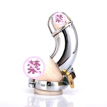 new Stainless Steel Penis Cage with Lock Male Chastity Devi