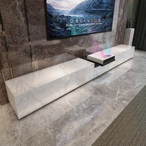 Italian light luxury laser TV cabinet Electric telescopic projector dedicated simple modern living room long rock floor cabinet