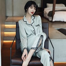 True Silk Summer Advanced Senses Sleepwear Women 2022 New Sexy Tennis Red Pops Spring Autumn Ice Silk Home Suits Suit