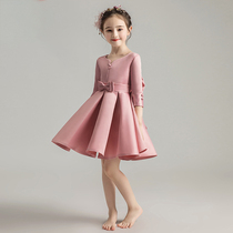 Girl dress dress show little flower girl wedding dress dress dress children princess dress host piano performance