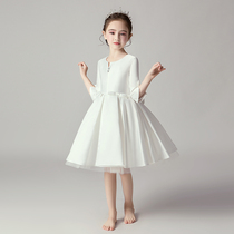 Girl dress flower girl princess dress children puffy gauze wedding dress girl catwalk host piano performance Foreign atmosphere