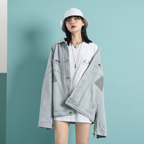 Denim jacket womens 2021 new spring and autumn thin ins tide loose Korean version tide brand short student summer top