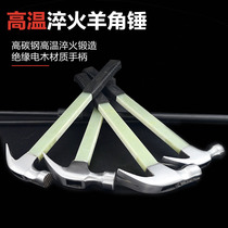Claw hammer electric wood handle anti-skid nail hammer insulating handle electrical hammer woodworking long handle suction nail anti-skid hammer iron hammer