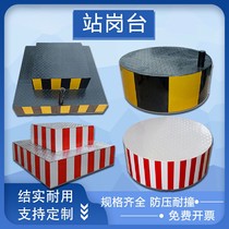 Security double-layer traffic command station guard platform residential property round safety reflective stainless steel station parasol