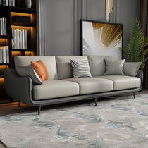 Nordic light luxury technology cloth three-four straight-row sofa simple modern living room Italian minimalist small apartment sofa