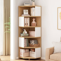 Living Room Sofa Side Cabinet Floor Bookcase Small Corner Bookcase Triangular Wall Corner Shelf Bedroom Containing Cabinet