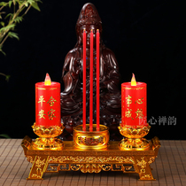 Electronic incense candle for Buddha Incense Burner Integrated Simulation candle ornaments anti-real led plug-in swing candle light fortune lamp
