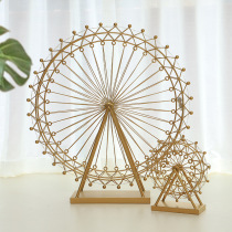 Nordic creative Ferris wheel ornaments rotating luminous model home living room room TV cabinet wine cabinet decoration