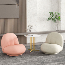 Lazy sofa chair tatami single lamb cashmere creative Nordic Net red bedroom balcony casual small sofa chair
