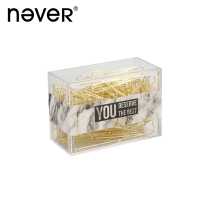 never marbled series Gold paper clip Lock needle pin Difference needle paper clip u-shaped needle Paper clip bag clip