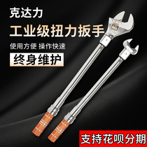 Square hole adjustable torque wrench high precision torque interchangeable head torque wrench tool opening movable head wrench