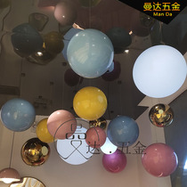 Ceiling colored ball stainless steel ball metal ball Christmas decoration ball window wedding stage storefront hollow ball