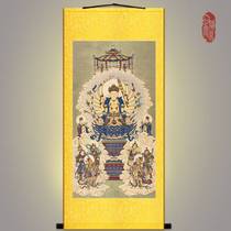 Zunti Bodhisattva Buddha painting Four Heavenly Kings secret King Kong scrolls hanging paintings Buddha Temple Buddhist silk cloth painting decorative painting