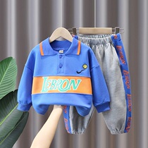 Boy Spring Clothing Suit Foreign Air Trendy 2022 New Baby Children Sports Clothes Handsome Boy Boomer Boy Clothes