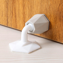 Household punch-free door suction anti-collision door stopper Bathroom door-to-door buffer mute silicone floor suction bathroom anti-collision device