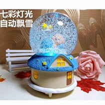 Girls birthday gift music box Birthday gift Crystal ball glowing snow flower creative surprise for girls