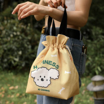 Japanese-style insulation package bag for work students simple cute handcup canvas for lunch bag