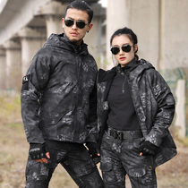 Wolf Stone Army fans Winter desert python camouflage suit suit men special forces American combat uniform plus velvet warm military uniform