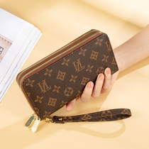 Wallet Woman New 2021 Burst Print Large Capacity Temperament Double Zip Lady Long Wallet Leather Wallet Wallet Handbag