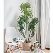 Nordic wind simulation plant palmetto bionic potted plant fake green plant decoration indoor living room decoration floor-to-ceiling indoor bonsai