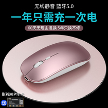 Suitable for Dell Lenovo HP Asus Wireless mouse Rechargeable silent silent Bluetooth Unlimited battery Ultra-thin mouse Girls office eat chicken Apple Xiaomi Laptop Desktop