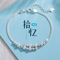 Pick up billion anklet female summer sterling silver ins female chain net red senior sense 2021 New Tide silver ornaments foot chain birthday gift