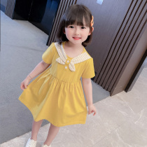 Girl princess dress summer 2021 New thin children children Net red Foreign Air baby girl summer dress