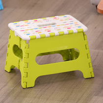 Yingxin childrens folding stool portable cartoon small bench household plastic chair change shoes sitting bench outdoor horse