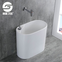 Ceramic mop pool Oval mop pool Household balcony Small mop basin Mini sink Bathroom mop pool
