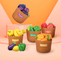 FritzS simulation fruit and vegetable toy girl children cognitive silicone gift baby early education puzzle model