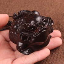Fuyunchang black sandalwood Golden Chan handmade wood carving handlework wooden hanging piece writing play craft gift
