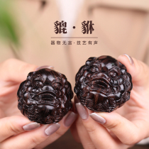 Small Leaf Purple Sandalwood Black Sandalwood Woody Wood Carved leash 5 0 Health Ball handlebar piece male lady with a play piece