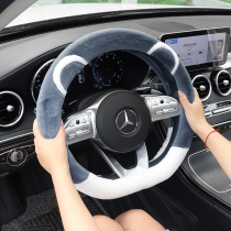 Car steering wheel cover goddess winter plush Net red can love car handle winter warm non-slip four seasons Universal