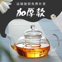 Heat-resistant glass teapot set Household explosion-proof tea maker Electric ceramic stove can heat the teapot base with candles