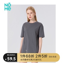 NOME Nomi womens short-sleeved T-shirt solid color loose split personality wild top female WGCX1978