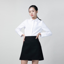 NOME womens simple commuter long sleeve shirt lapel casual slim suit shirt with bottom inside shirt