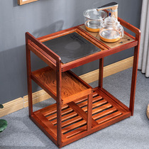 Solid wood tea cart mobile household small tea table Wu Jinshi tea tray Kung Fu tea set Automatic water supply tea cabinet table