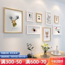 Living room photo wall creative room wall decoration wall wall background photo frame hanging wall combination free of punching and self-pasting