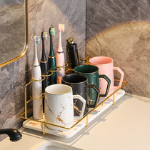 Light luxury mouthwash cup holder brush Cup couple family toothbrush cup holder set three storage rack