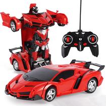 Remote control car transformers New police boy robot variant oversized childrens little boy transformation toy