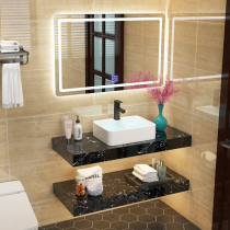 Nordic new wall-mounted bathroom double marble wash basin Hotel small apartment washbasin