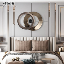 Italian minimalist metal wrought iron wall decoration living room bedroom bedside wall decoration pendant background wall soft decoration decoration