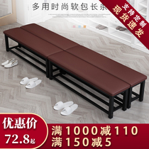 Changing room shoe stool soft bag long stool bathroom sofa stool gym rest stool shopping mall waiting for district bench stool