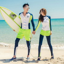 Wetsuit split jellyfish clothes Female quick-drying long-sleeved swimsuit couple sunscreen male surf suit Long-sleeved snorkeling suit