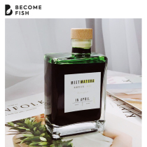 BECOMEFISH to fish spring and summer limited dipping pen pen color ink pen non carbon green ink matcha self-tuning ink gold powder practice color ink set 280ml large capacity